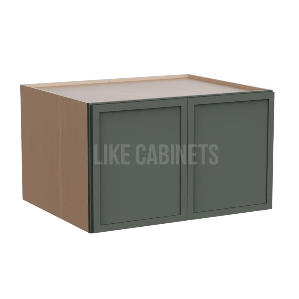 Slim Aston Green Refrigerator Wall Cabinet 30''W 24''D 18''H