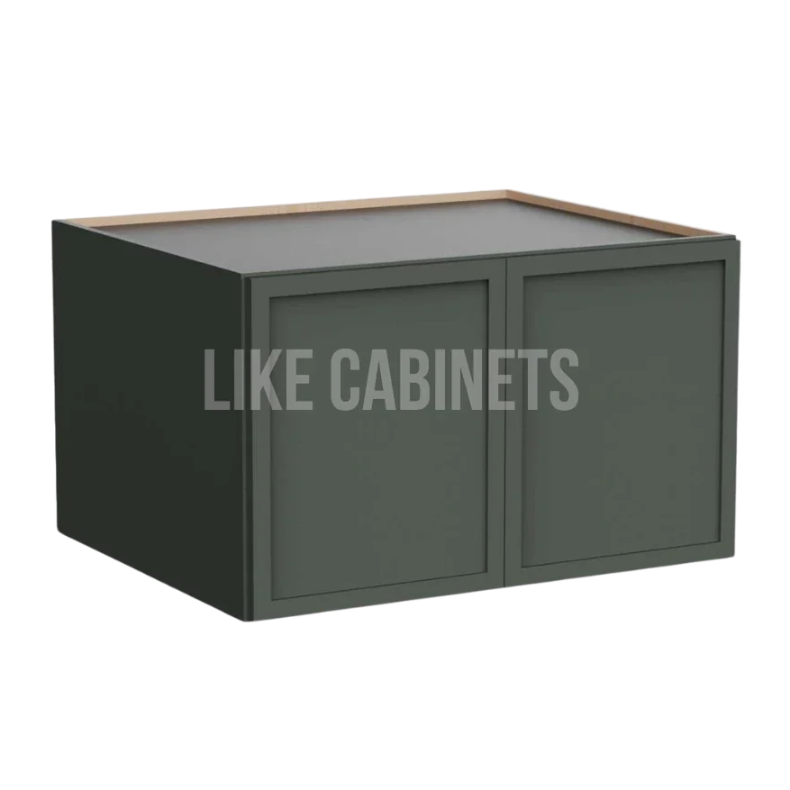 Slim Aston Green Refrigerator Wall Cabinet 30''W 24''D 18''H