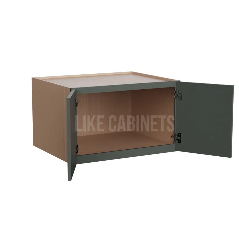 Slim Aston Green Refrigerator Wall Cabinet 30''W 24''D 18''H