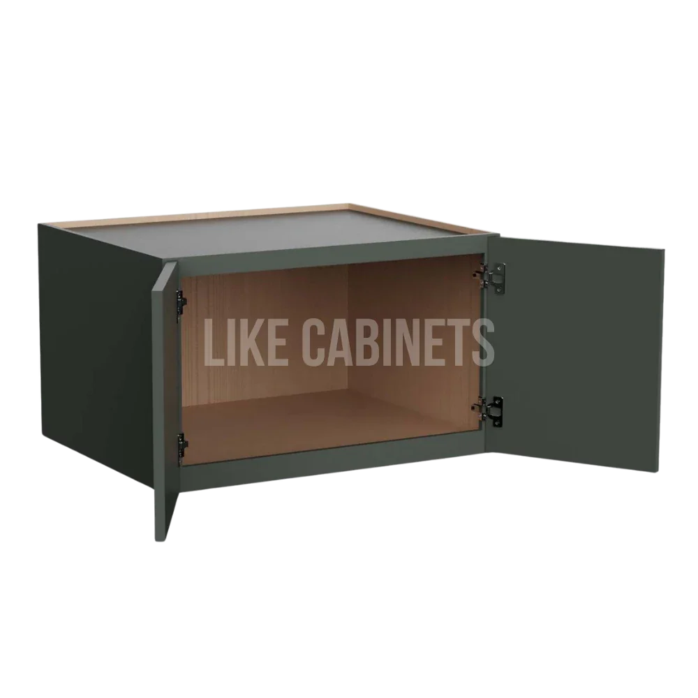 Slim Aston Green Refrigerator Wall Cabinet 30''W 24''D 18''H