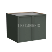 Slim Aston Green 24'' H Refrigerator Wall Cabinet 24'' Deep