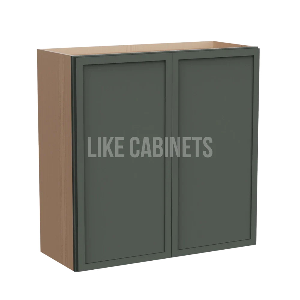 Slim Aston Green 30''H Double Door Wall Cabinet