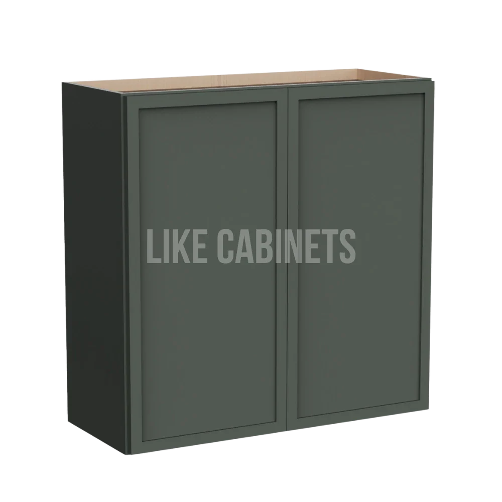 Slim Aston Green 30''H Double Door Wall Cabinet
