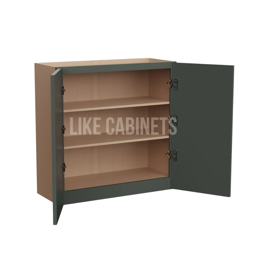 Slim Aston Green 30''H Double Door Wall Cabinet