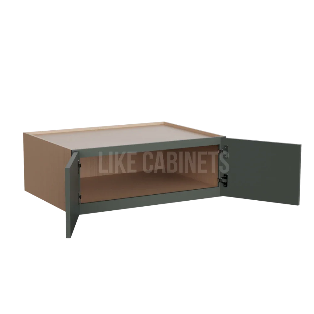 Slim Aston Green 33'' W Refrigerator Wall Cabinet 24'' Deep