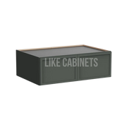 Slim Aston Green 36'' W Refrigerator Wall Cabinet 24'' Deep