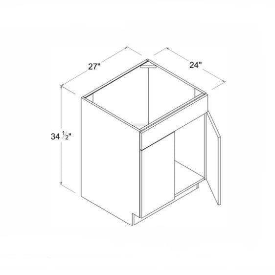 High Gloss White Sink Base 27''