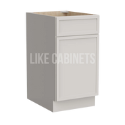 Slim Dove White Shaker Trash Base Cabinet