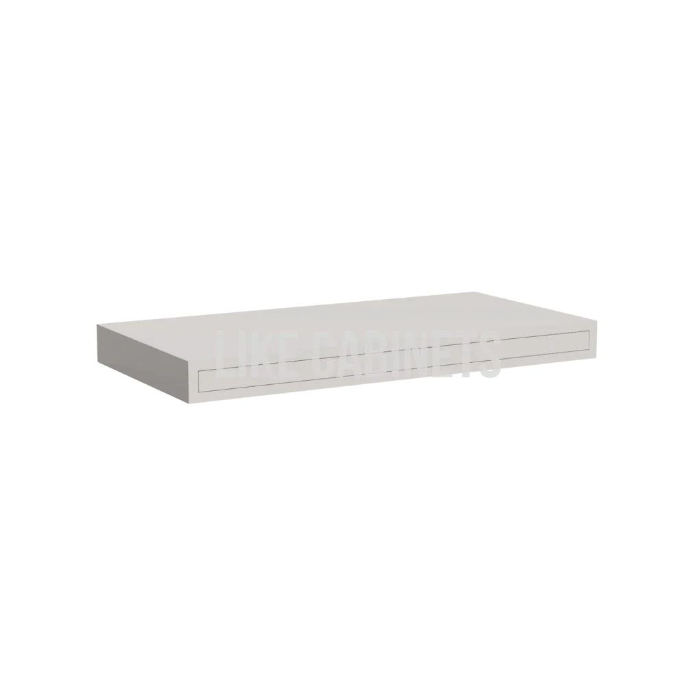 Dove White Slim Shaker Floating Shelf