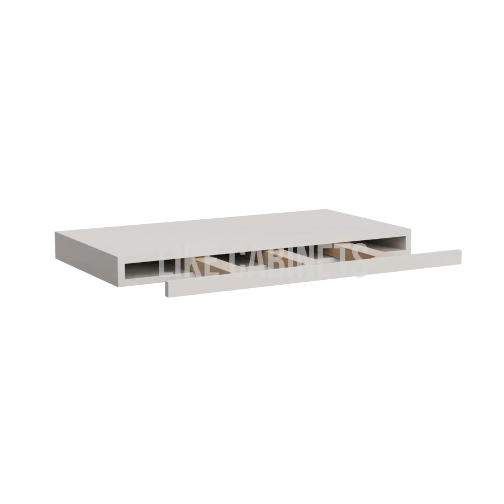 Dove White Slim Shaker Floating Shelf