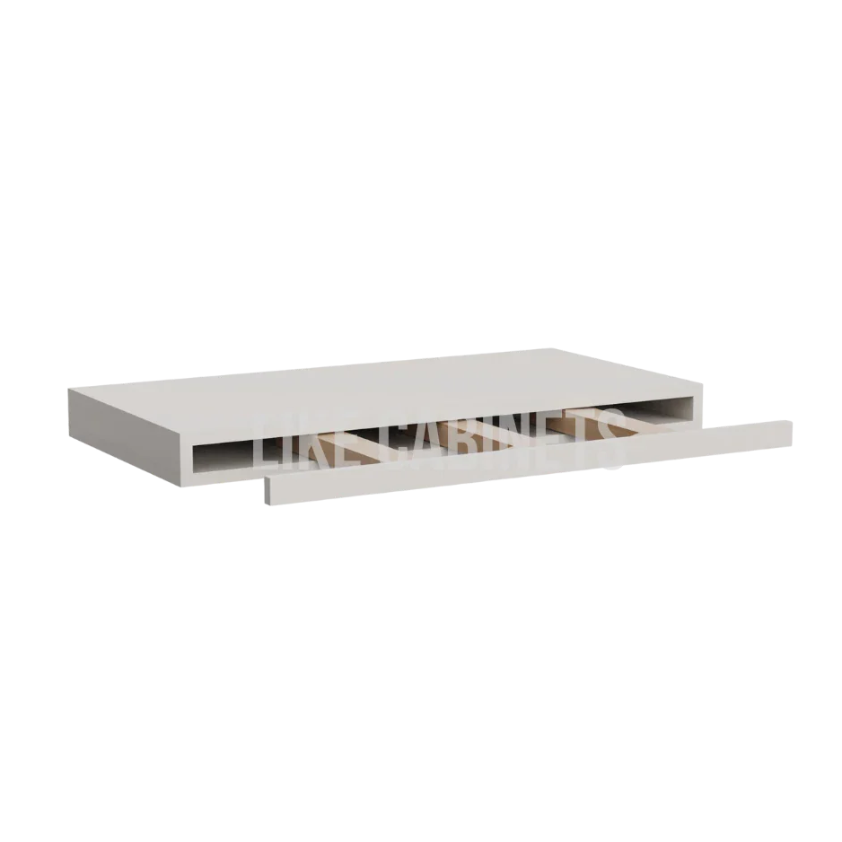 Dove White Slim Shaker Floating Shelf