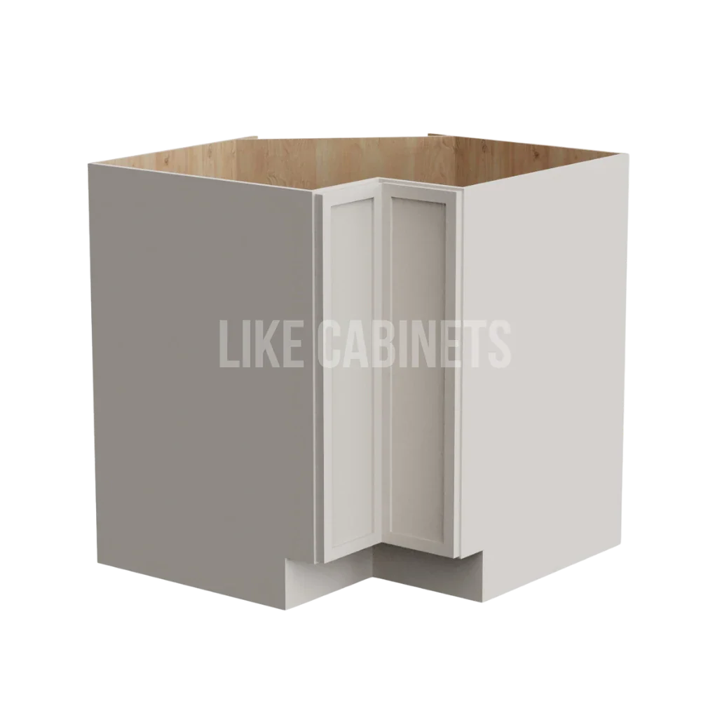 Slim Dove White Lazy Susan Base Cabinet