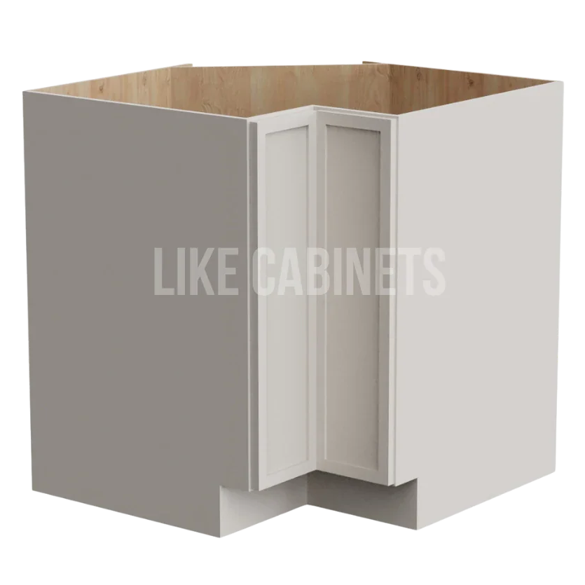 Slim Dove White Lazy Susan Base Cabinet