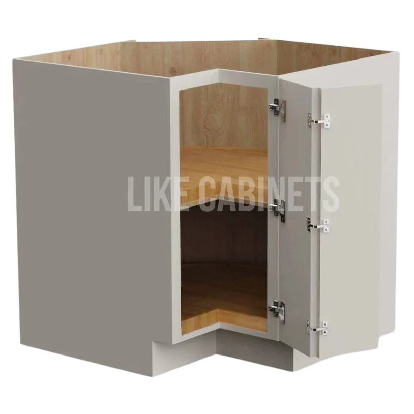 Slim Dove White Lazy Susan Base Cabinet