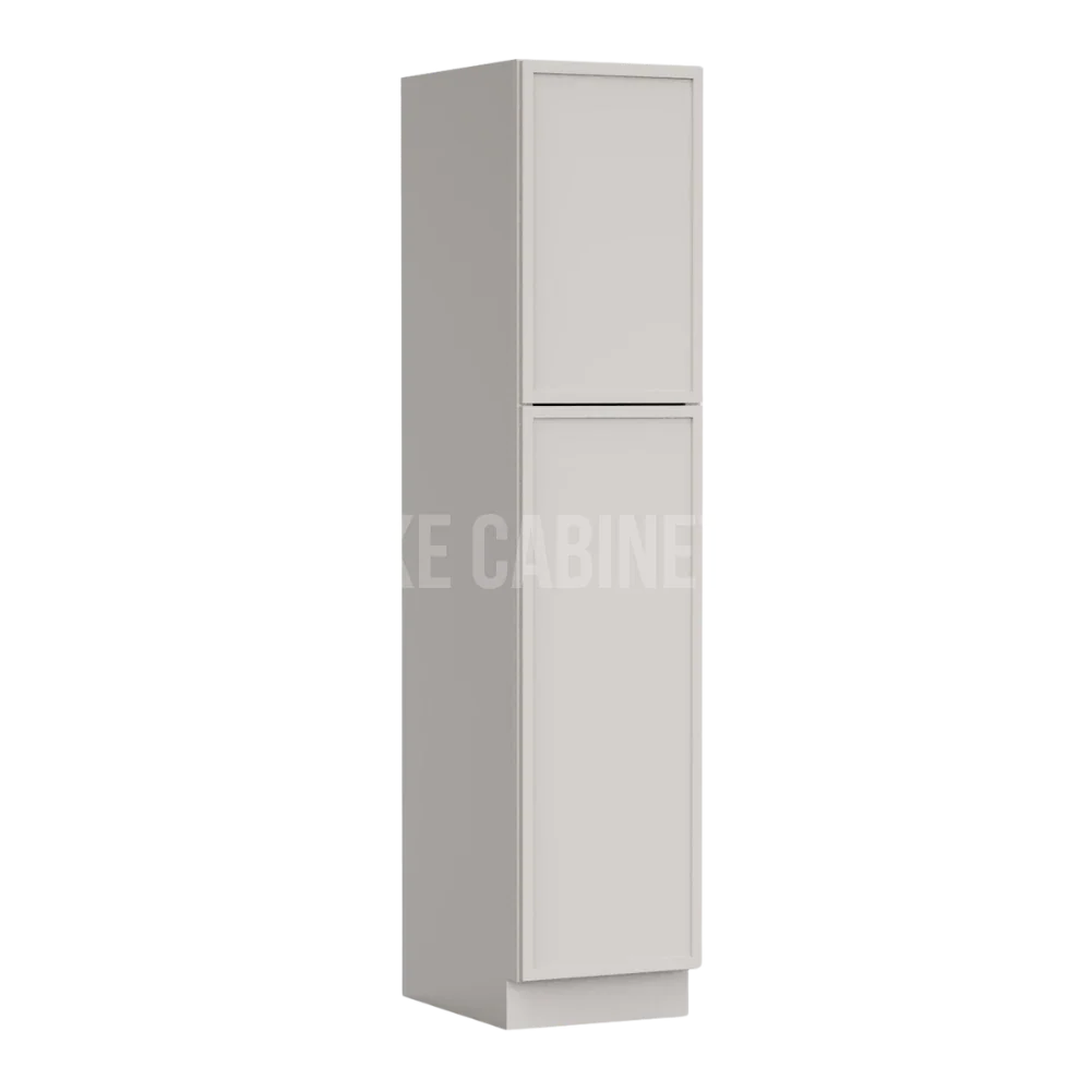 Slim Dove White 18'' W Two Single Door Utility Pantry Cabinet