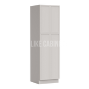 Slim Dove White 24'' W Two Double Door Utility Pantry Cabinet