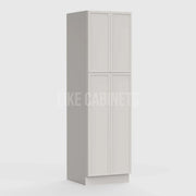 Slim Dove White 24'' W Two Double Door Utility Pantry Cabinet
