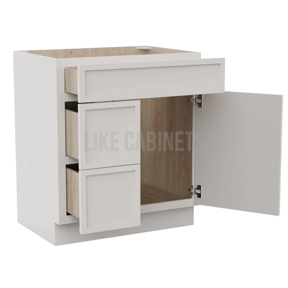 Slim Dove White 30'' W Vanity Combo with Drawers