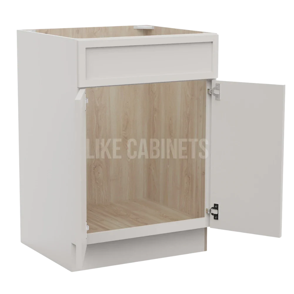 Slim Dove White Single Vanity Sink Base Cabinet