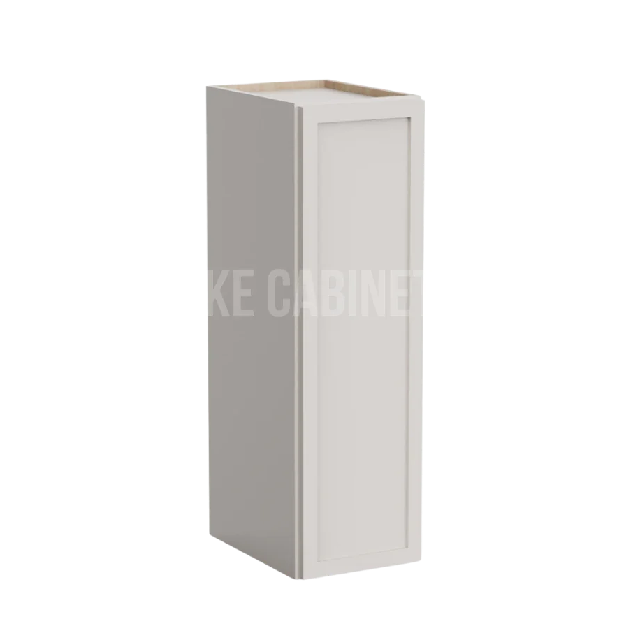 Dove White Slim Shaker 30" H 9"W Single Door Wall Cabinet
