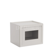 Slim Dove White 12'' H Single Door Wall Cabinet with Glass Door