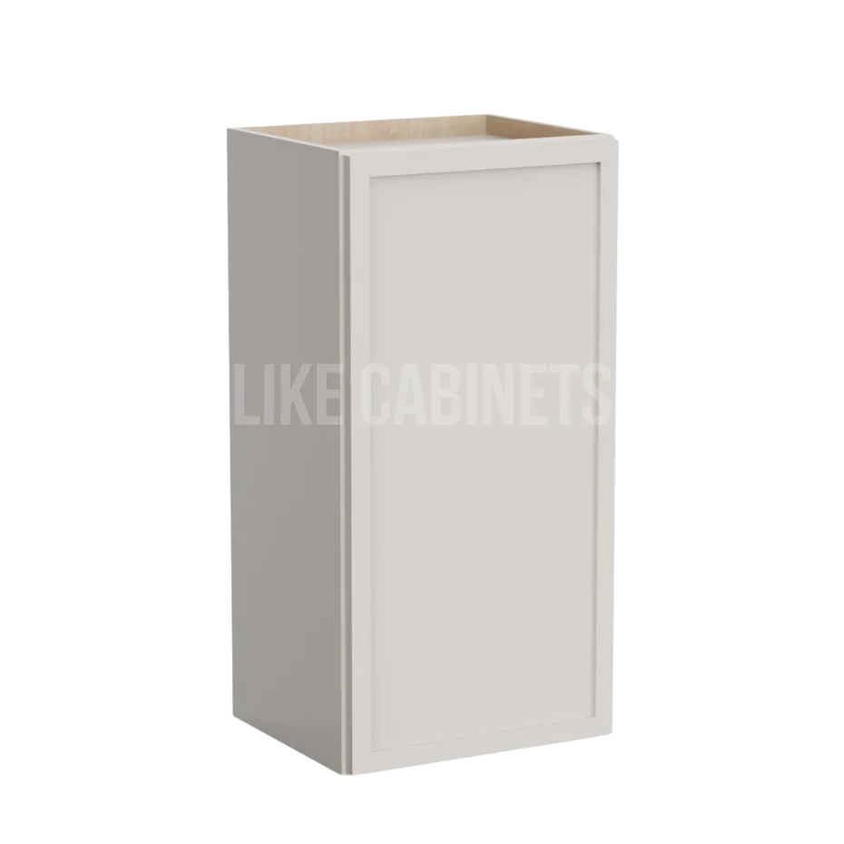 Dove White Slim Shaker 36''H 15'' W Single Door Wall Cabinet