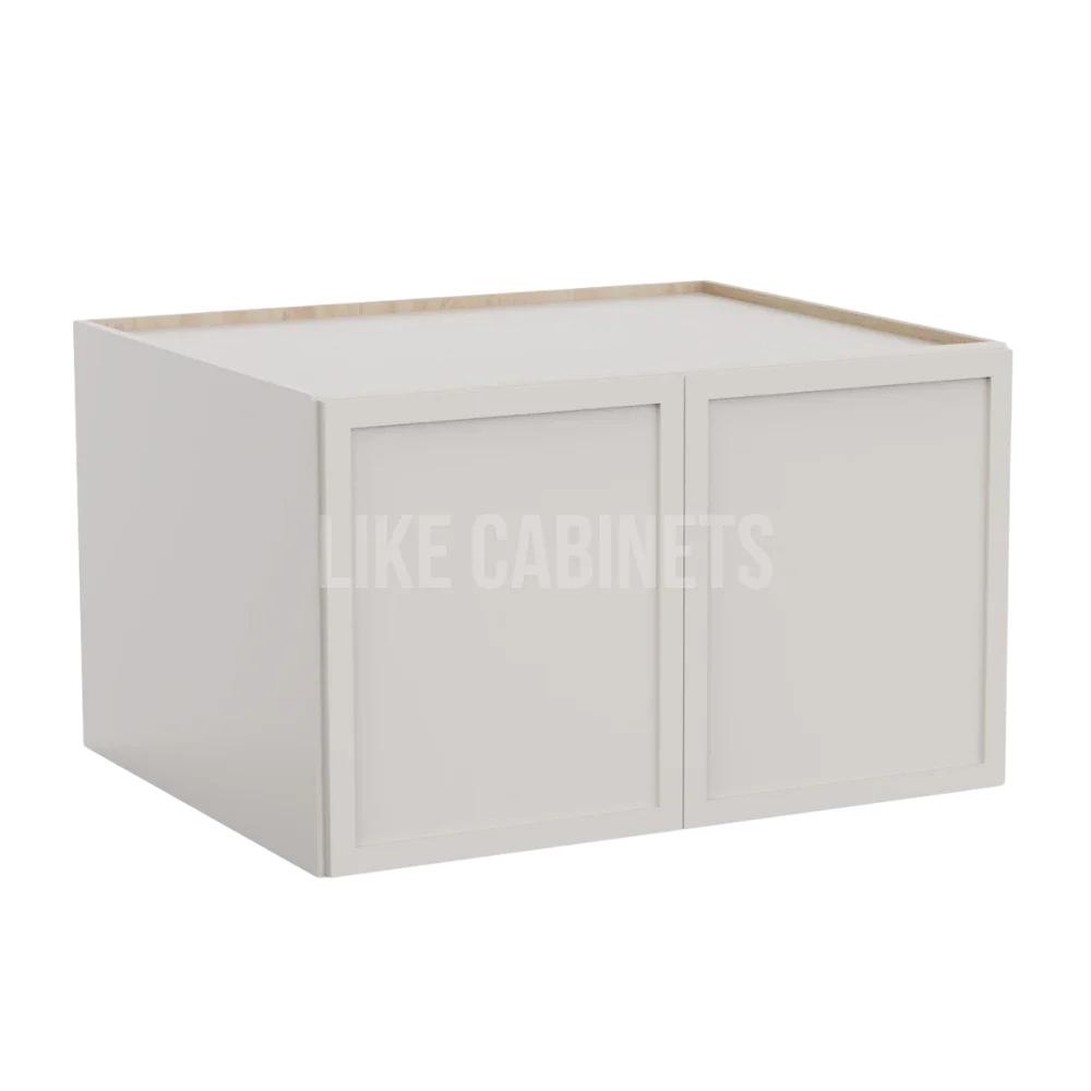 Slim Dove White Refrigerator Wall Cabinet 30''W 24''D 18''H