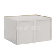 Slim Dove White Refrigerator Wall Cabinet 30''W 24''D 18''H