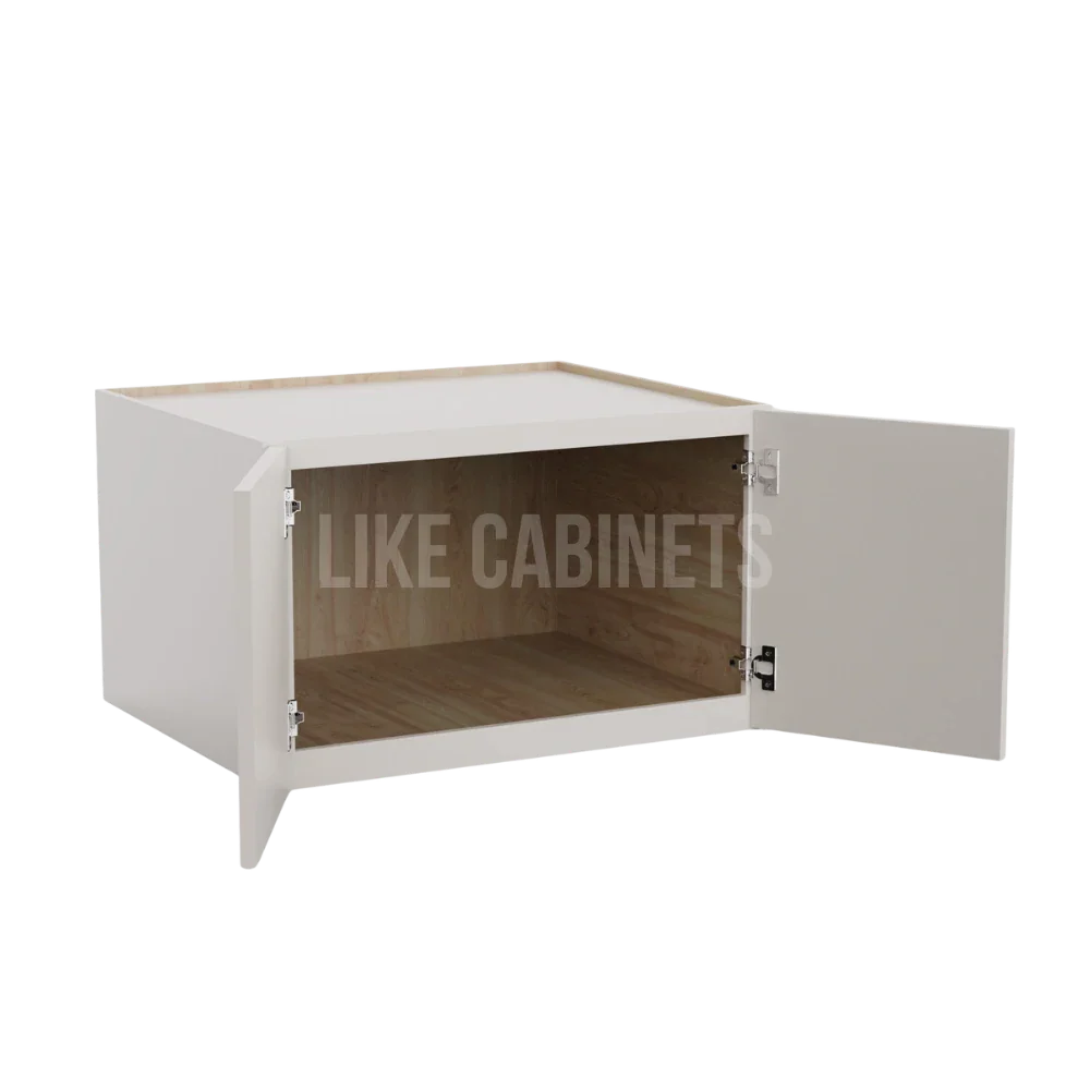 Slim Dove White Refrigerator Wall Cabinet 30''W 24''D 18''H