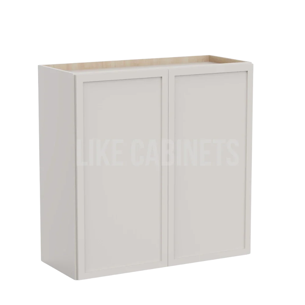 Slim Dove White 30''H Double Door Wall Cabinet