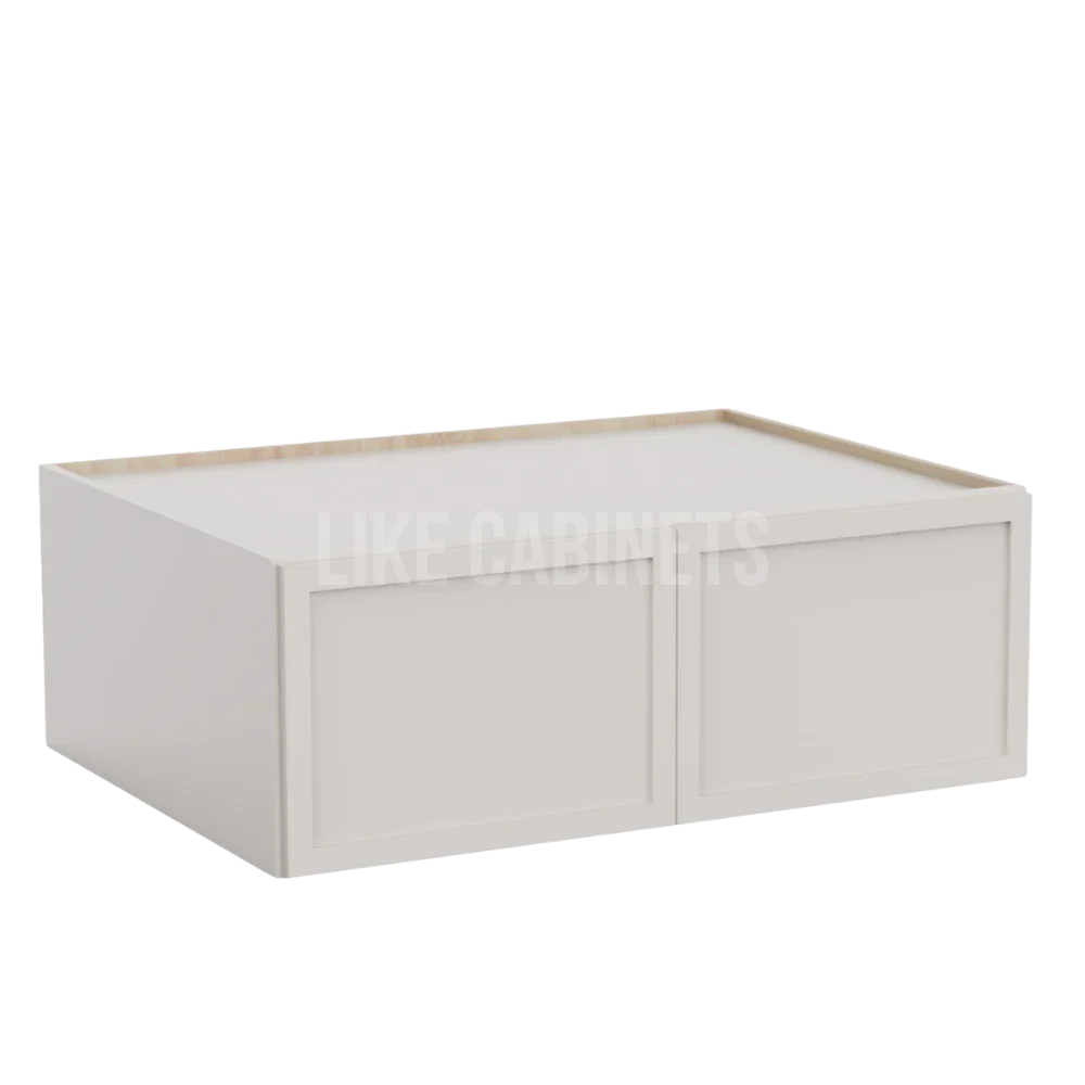 Slim Dove White 33'' W Refrigerator Wall Cabinet 24'' Deep