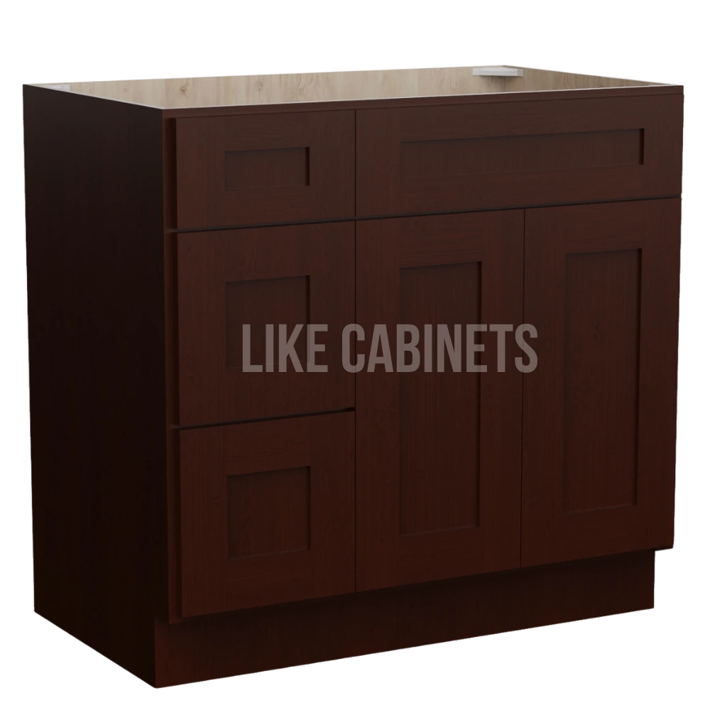 Shaker Espresso 36'' W Vanity Combo with Drawers