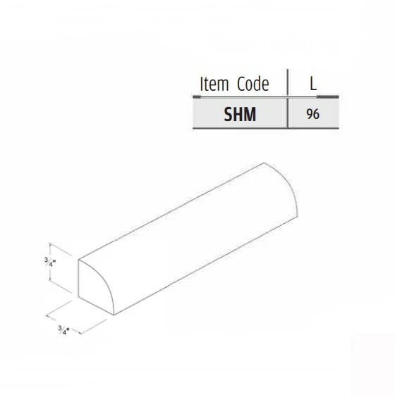 High Gloss Gray Shoe Moulding