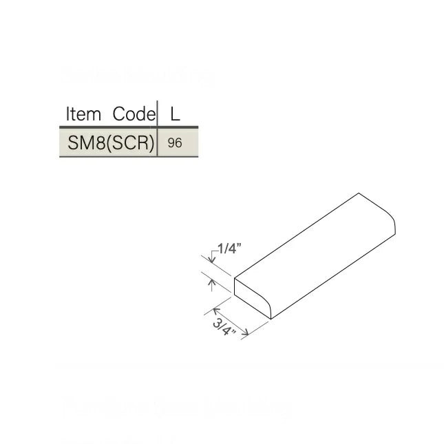 Slim White Oak Shaker Scribe Moulding