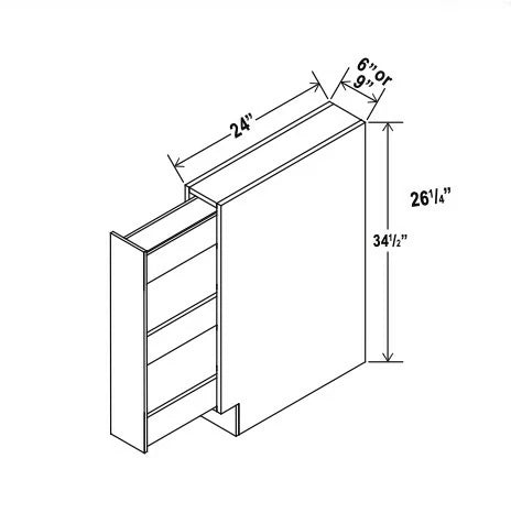 Shaker Espresso Spice Pull Base Cabinet