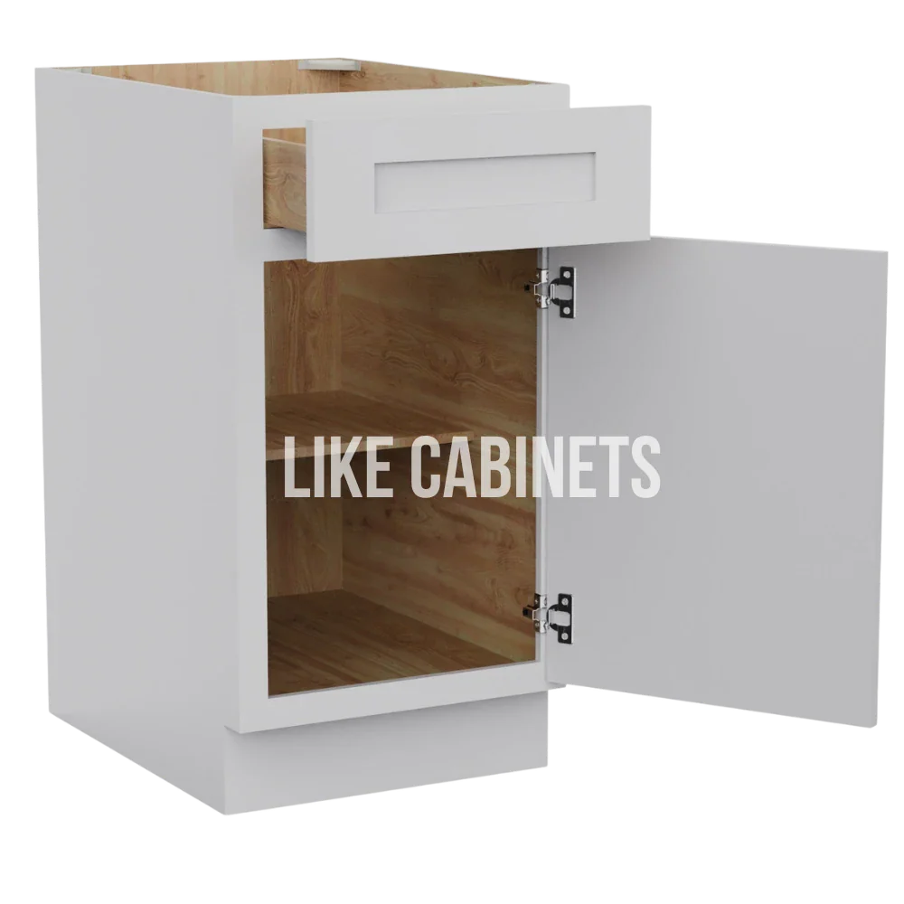 Shaker White Cabinet with Single Door & Drawer