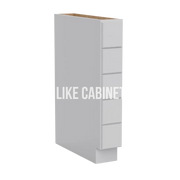 White Shaker Base Spice Cabinet with 5 Drawers