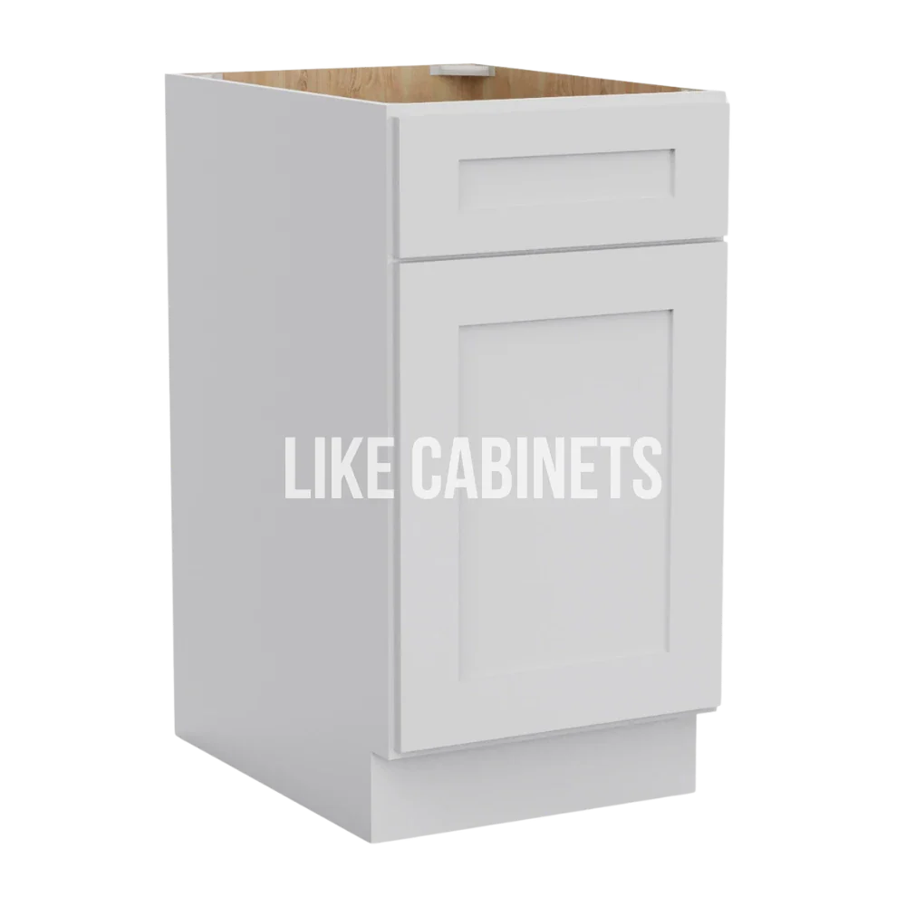 White Shaker Trash Base Cabinet