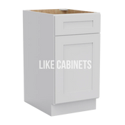 White Shaker Trash Base Cabinet