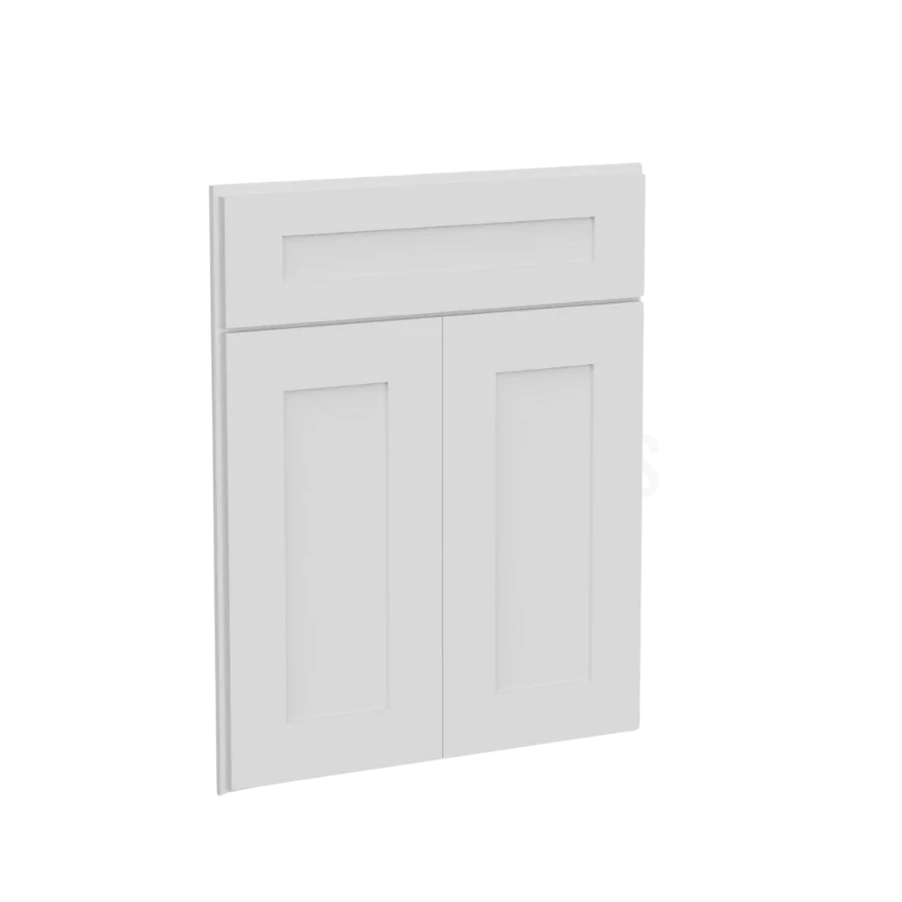 White Shaker Corner Sink Base Front