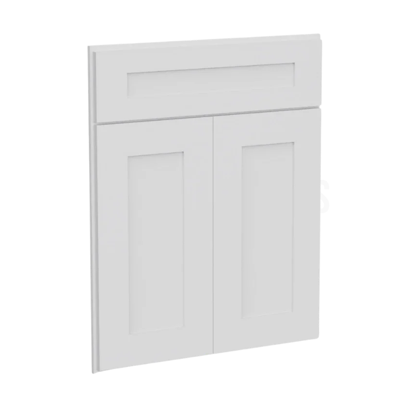 White Shaker Corner Sink Base Front