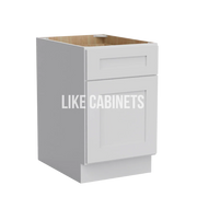 White Shaker Two Drawer Document File Base Cabinet