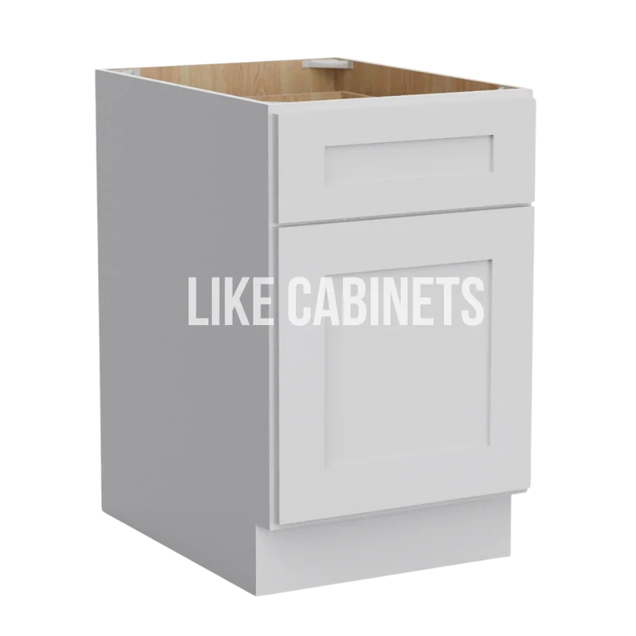 White Shaker Two Drawer Document File Base Cabinet
