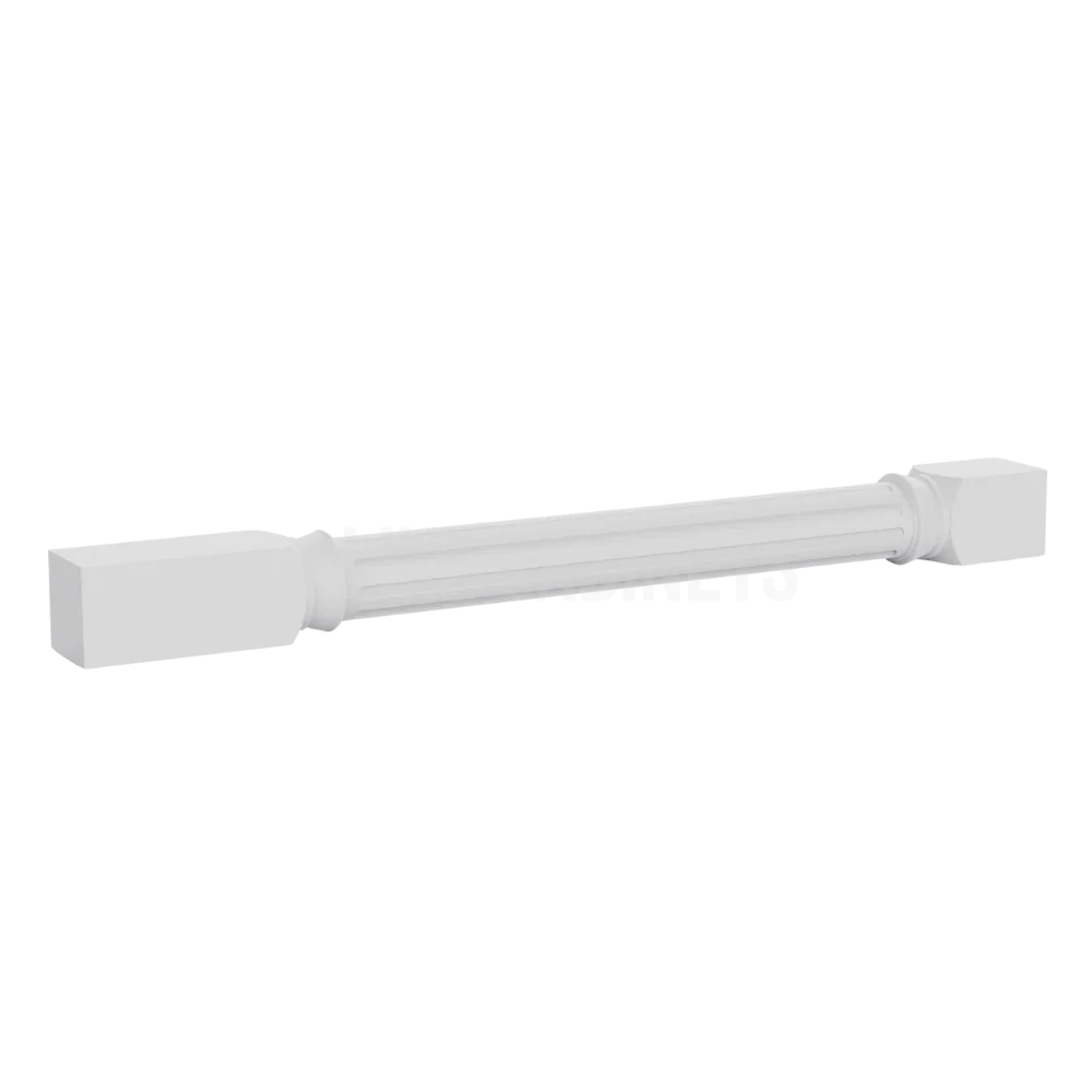 White Shaker Fluted Decorative Leg