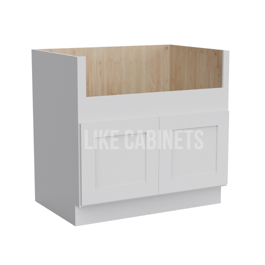 White Shaker Farmhouse Sink Base