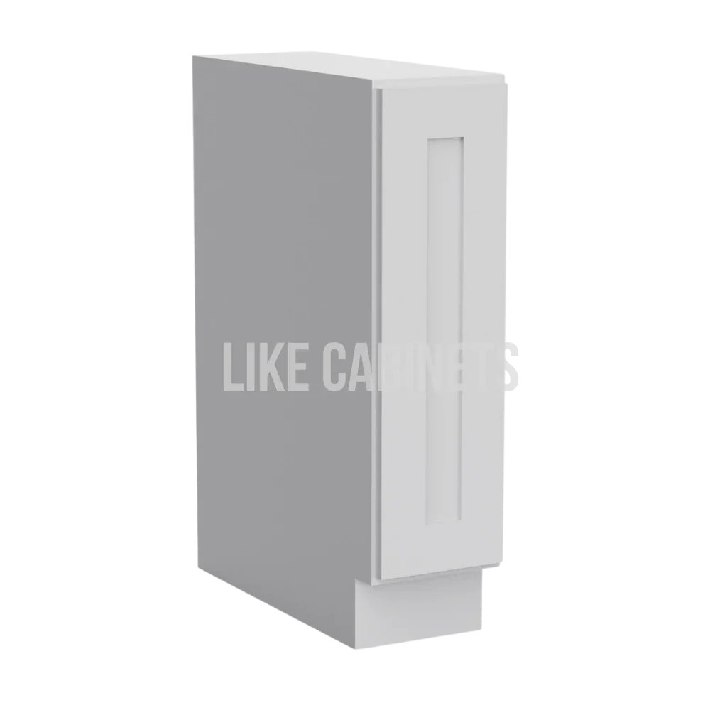 White Shaker Spice Pull Base Cabinet