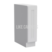 White Shaker Spice Pull Base Cabinet