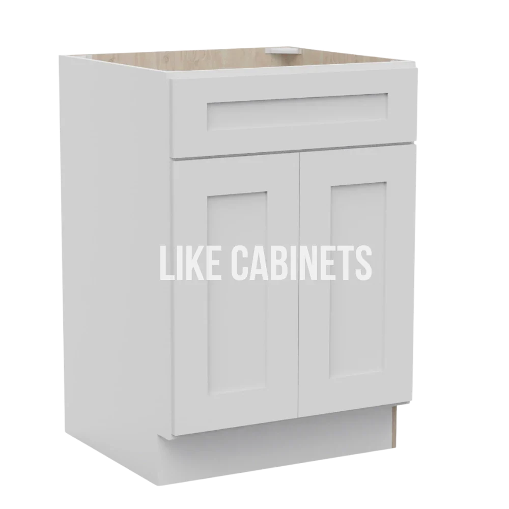 White Shaker Single Vanity Sink Base Cabinet