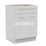 White Shaker Single Vanity Sink Base Cabinet