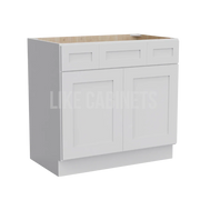 White Shaker Vanity Combo Cabinet